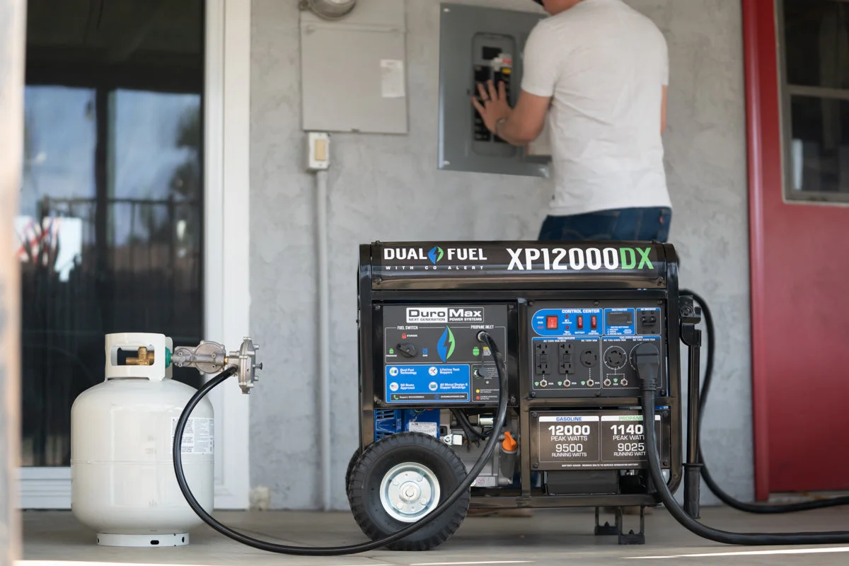 12,000 Watt Dual Fuel Portable Generator w/ CO Alert - Image 26