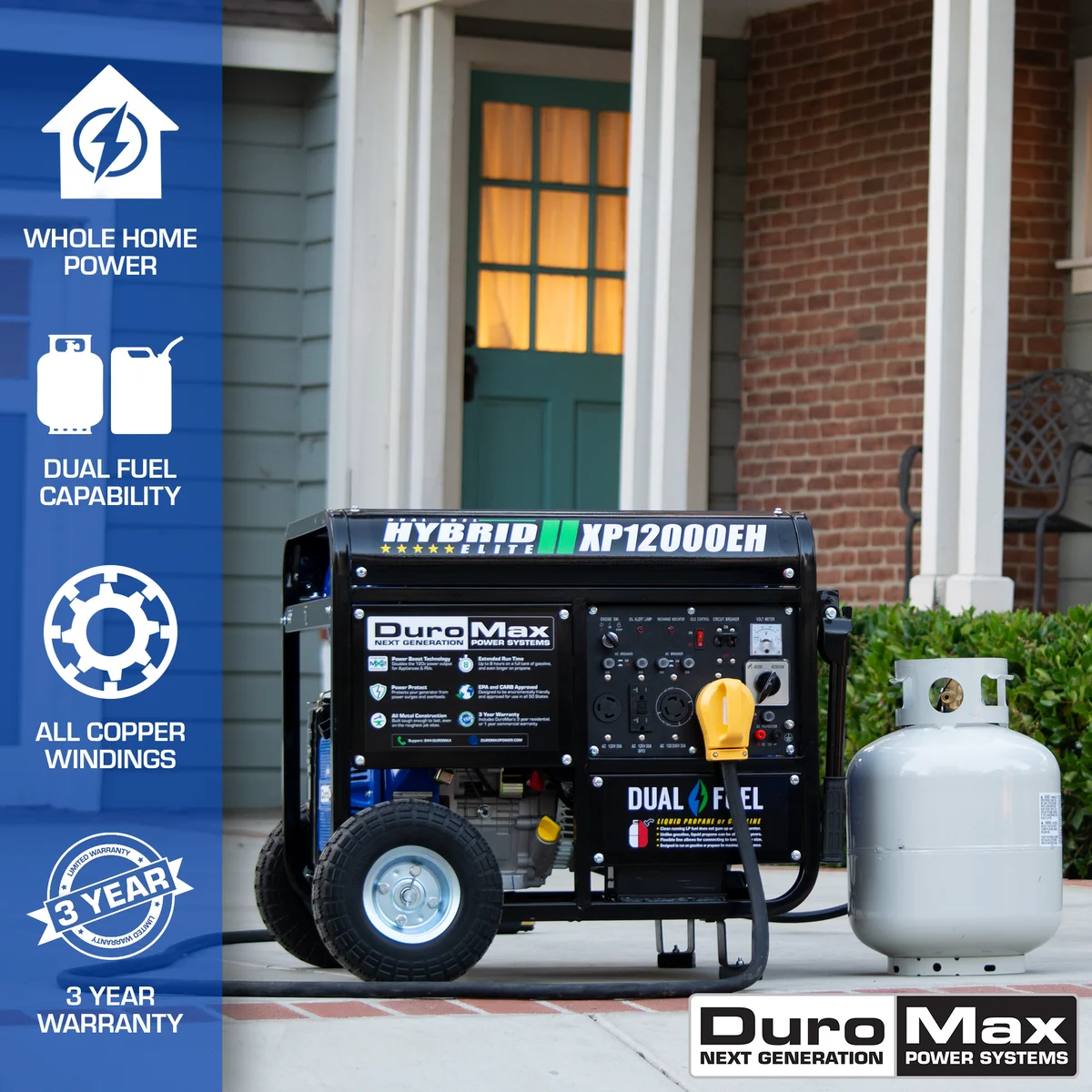 12,000 Watt Dual Fuel Portable Generator - Image 2
