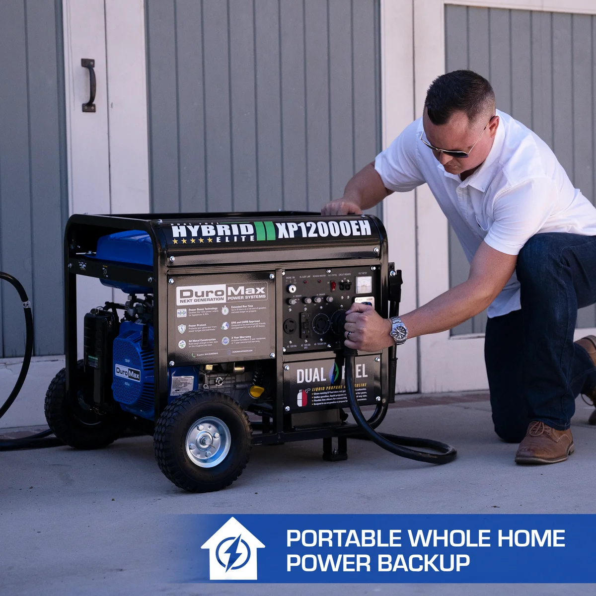 12,000 Watt Dual Fuel Portable Generator - Image 3