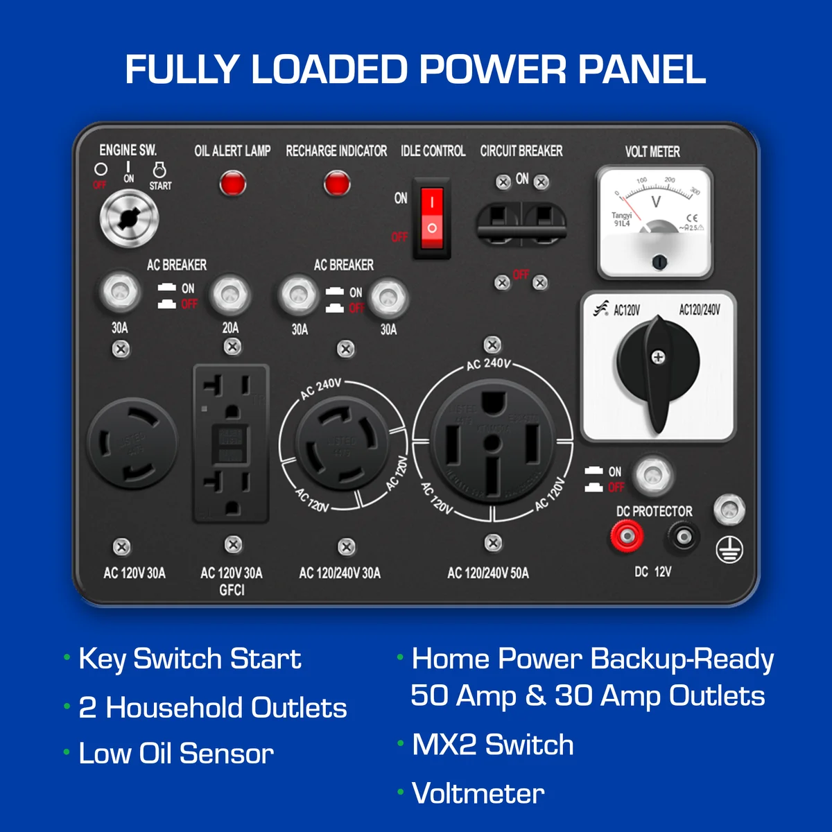 12,000 Watt Dual Fuel Portable Generator - Image 5