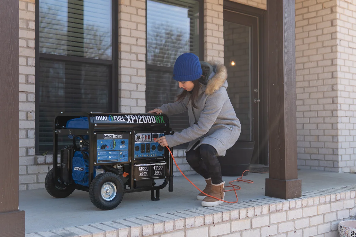 12,000 Watt Dual Fuel Portable HX Generator w/ CO Alert - Image 24