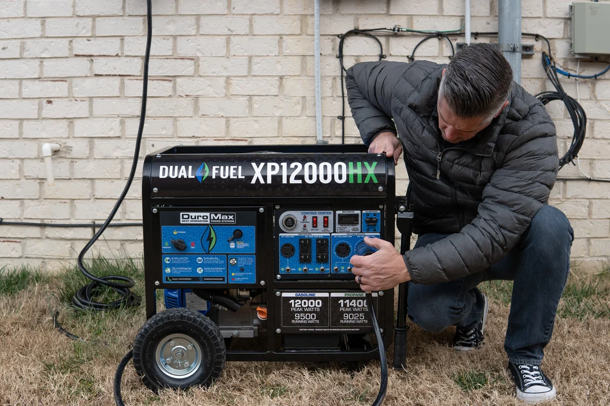 12,000 Watt Dual Fuel Portable HX Generator w/ CO Alert - Image 29