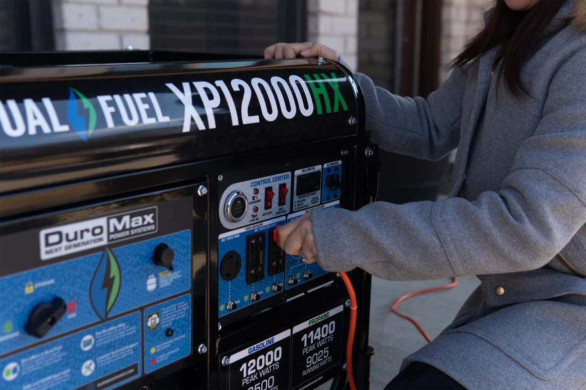 12,000 Watt Dual Fuel Portable HX Generator w/ CO Alert - Image 32