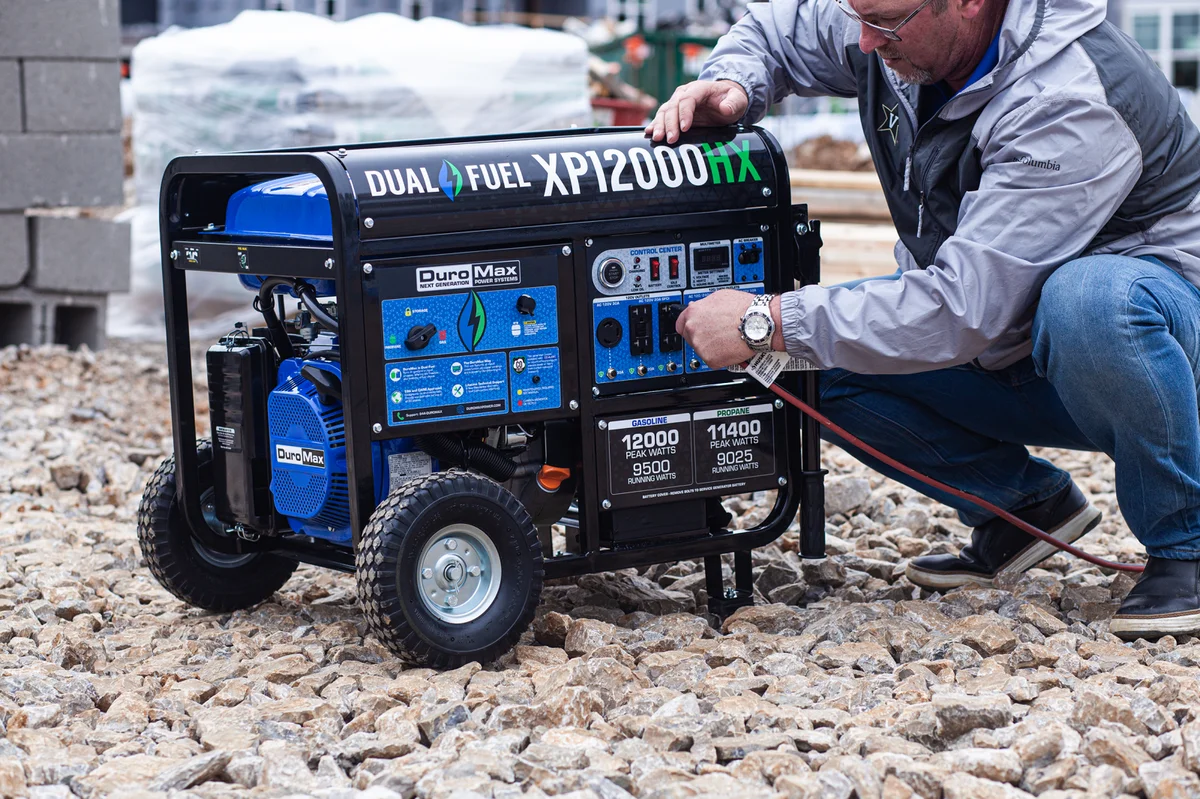 12,000 Watt Dual Fuel Portable HX Generator w/ CO Alert - Image 35