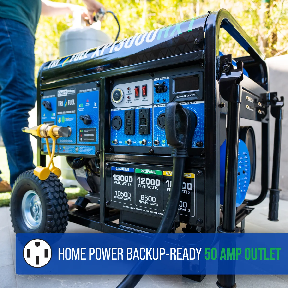 13,000 Watt Tri Fuel Portable HXT Generator w/ CO Alert - Image 6