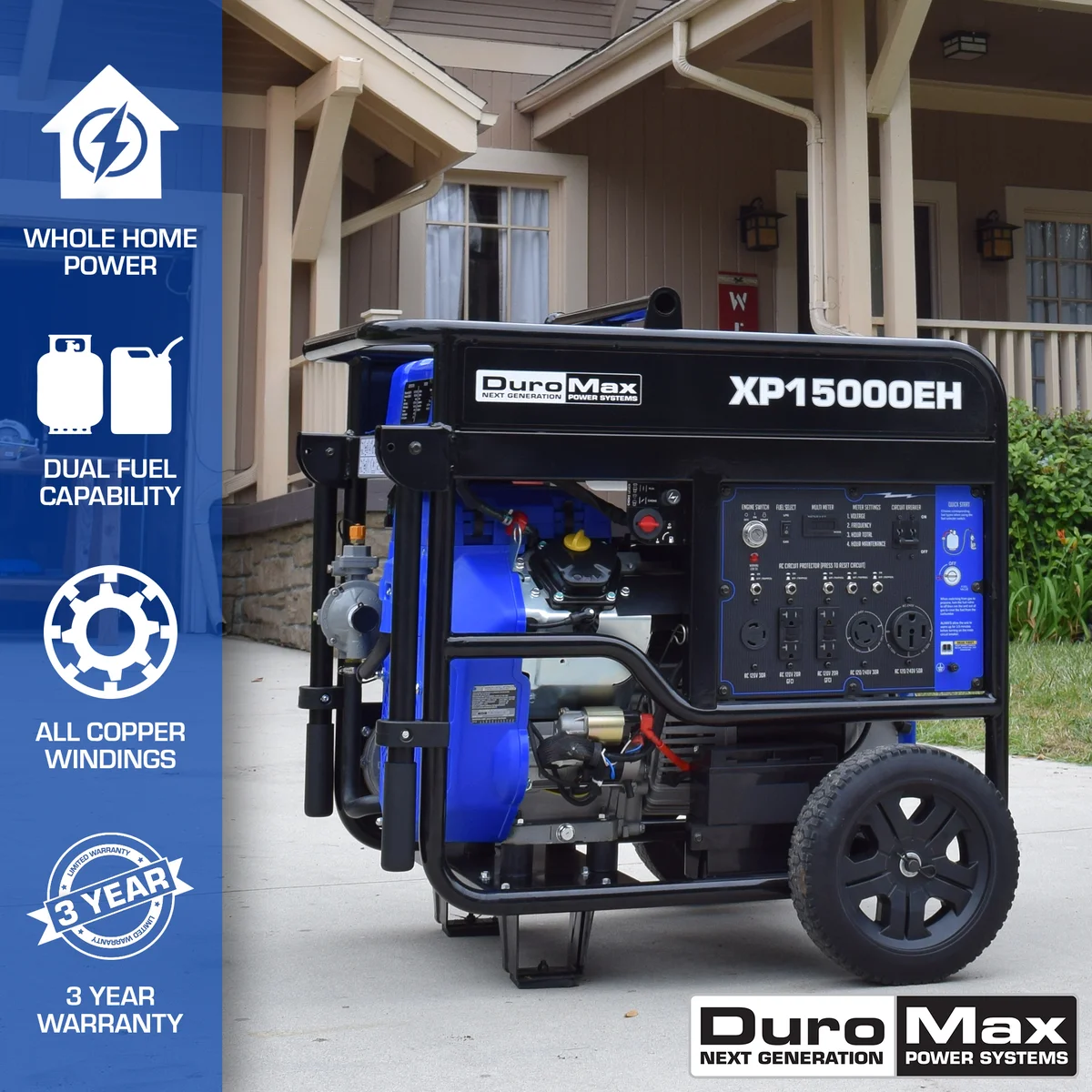 15,000 Watt Dual Fuel Portable Generator - Image 2