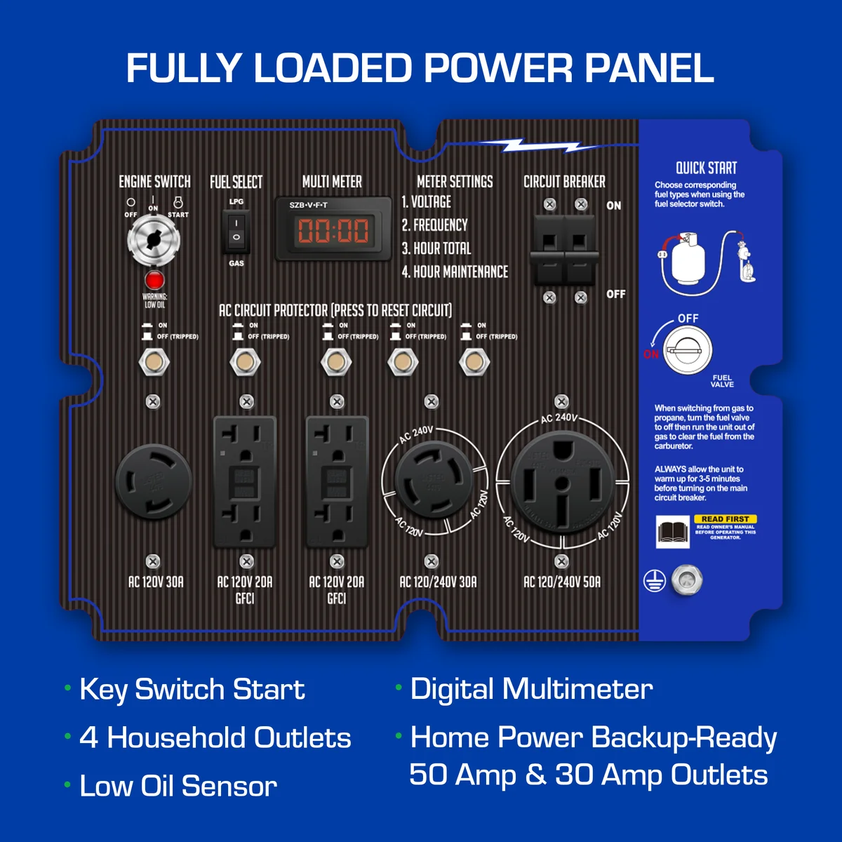 15,000 Watt Dual Fuel Portable Generator - Image 5