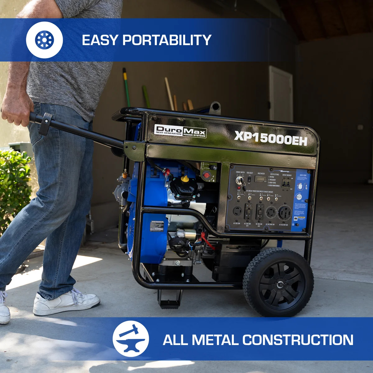 15,000 Watt Dual Fuel Portable Generator - Image 9