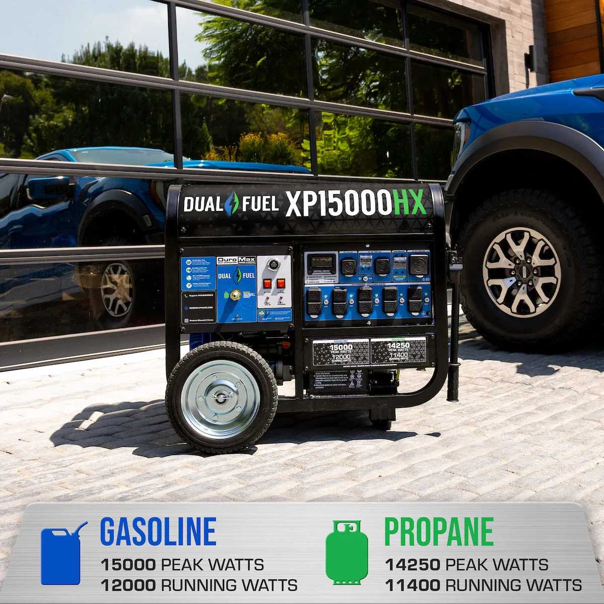 15,000 Watt Electric Start Dual Fuel Portable Generator - Image 3