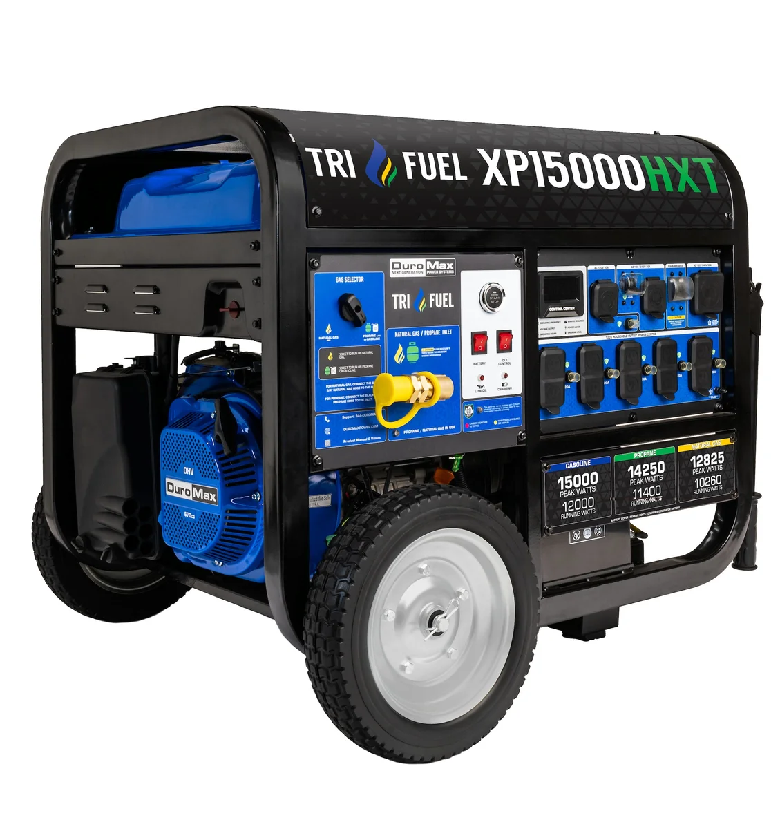 15,000 Watt Electric Start Tri Fuel Portable Generator