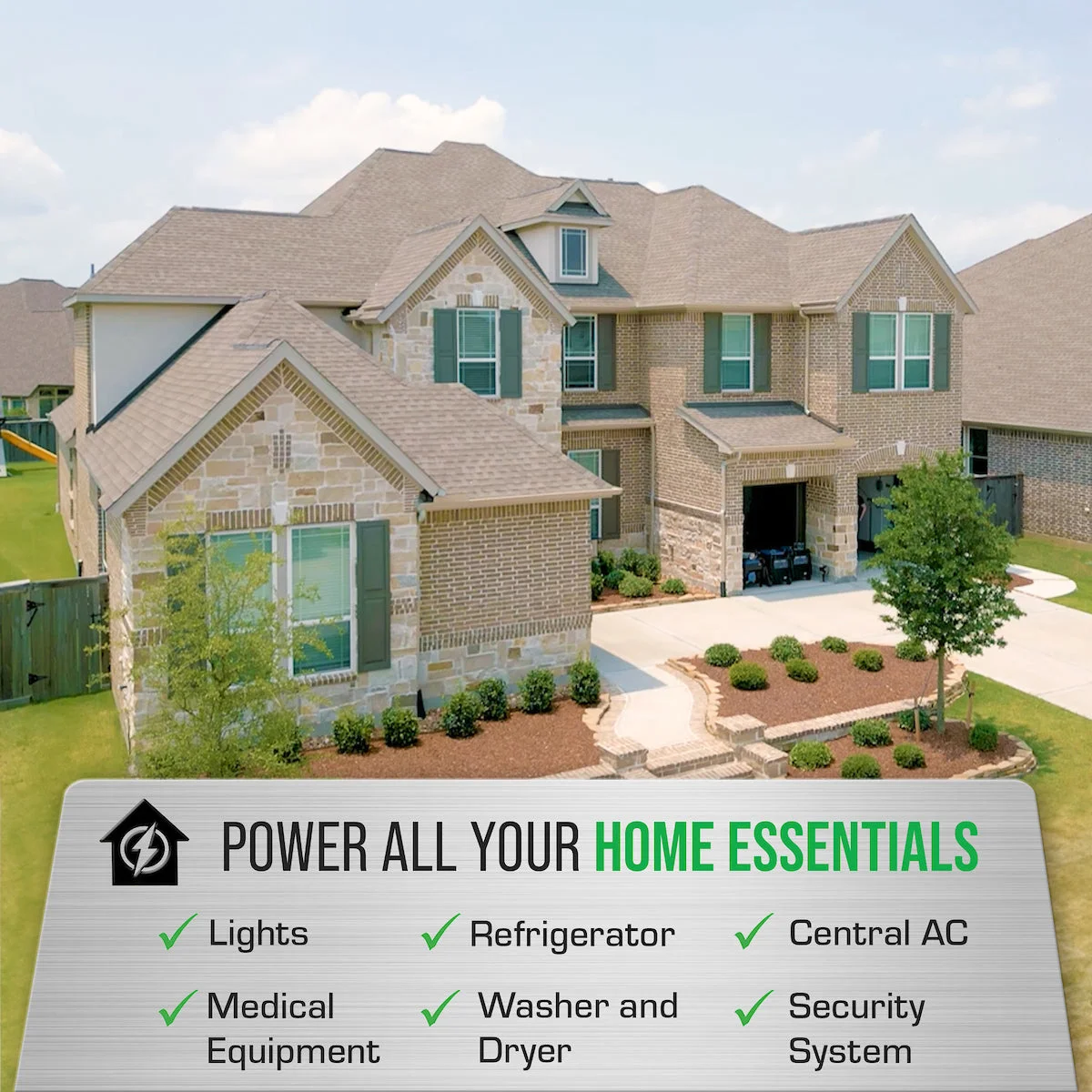 15,000 Watt Electric Start Tri Fuel Portable Generator - Image 6