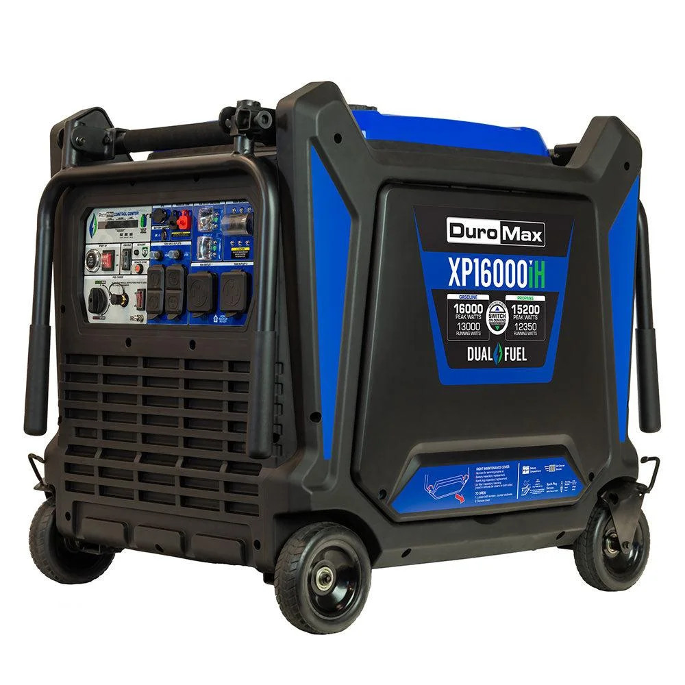 16,000 Watt Portable Dual Fuel Inverter Generator - Quiet, Low THD