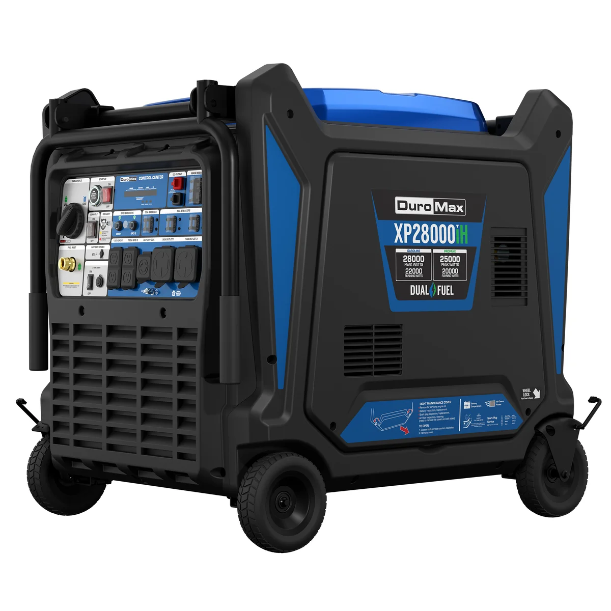 28,000 Watt Dual Fuel Portable Inverter Generator w/ CO Alert
