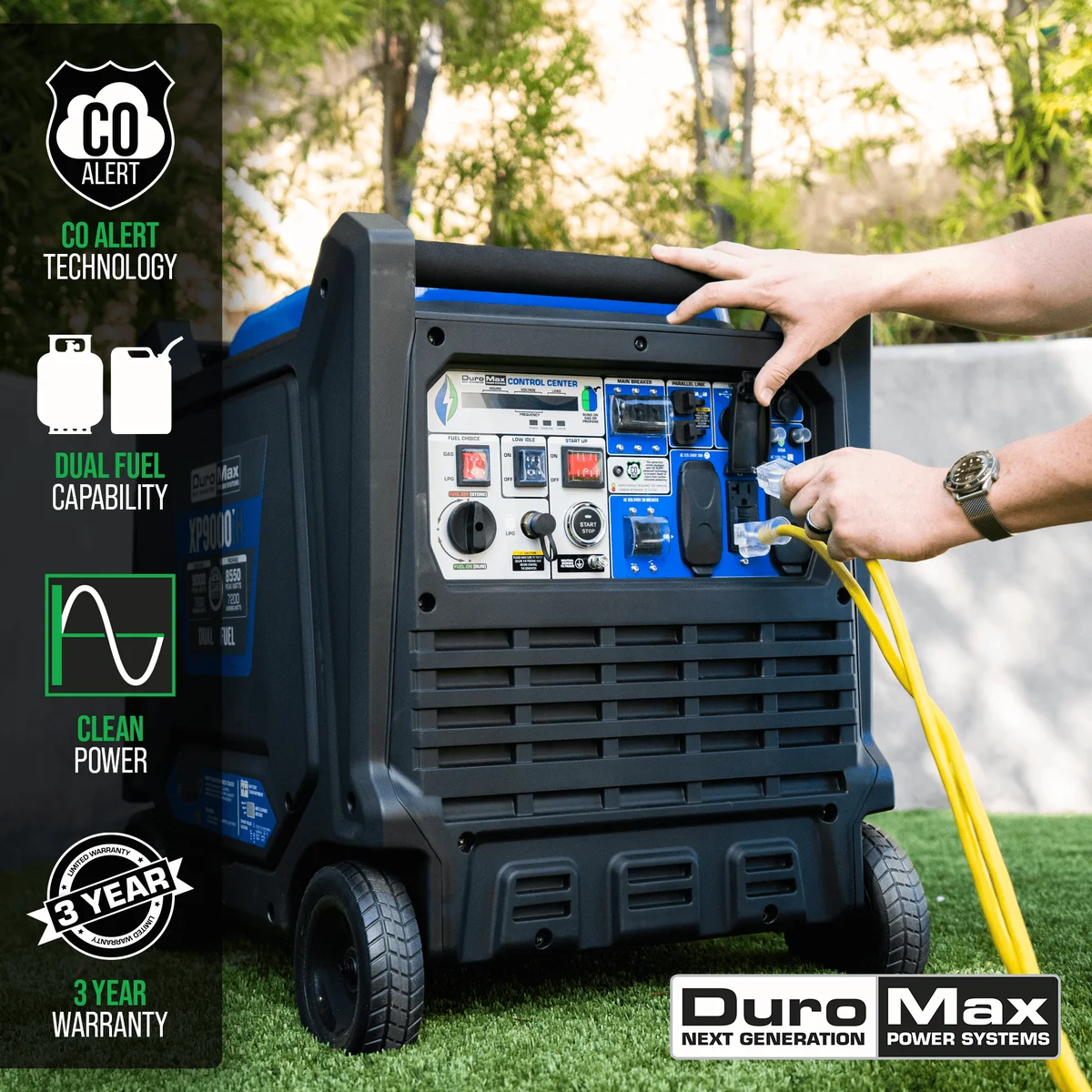 9,000 Watt Portable Dual Fuel Inverter Generator - Quiet, Low THD - Image 2