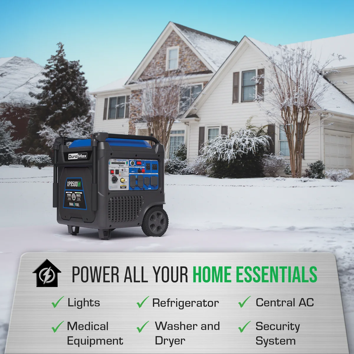 9,500 Watt Portable Dual Fuel Inverter Generator - Quiet, Low THD - Image 6