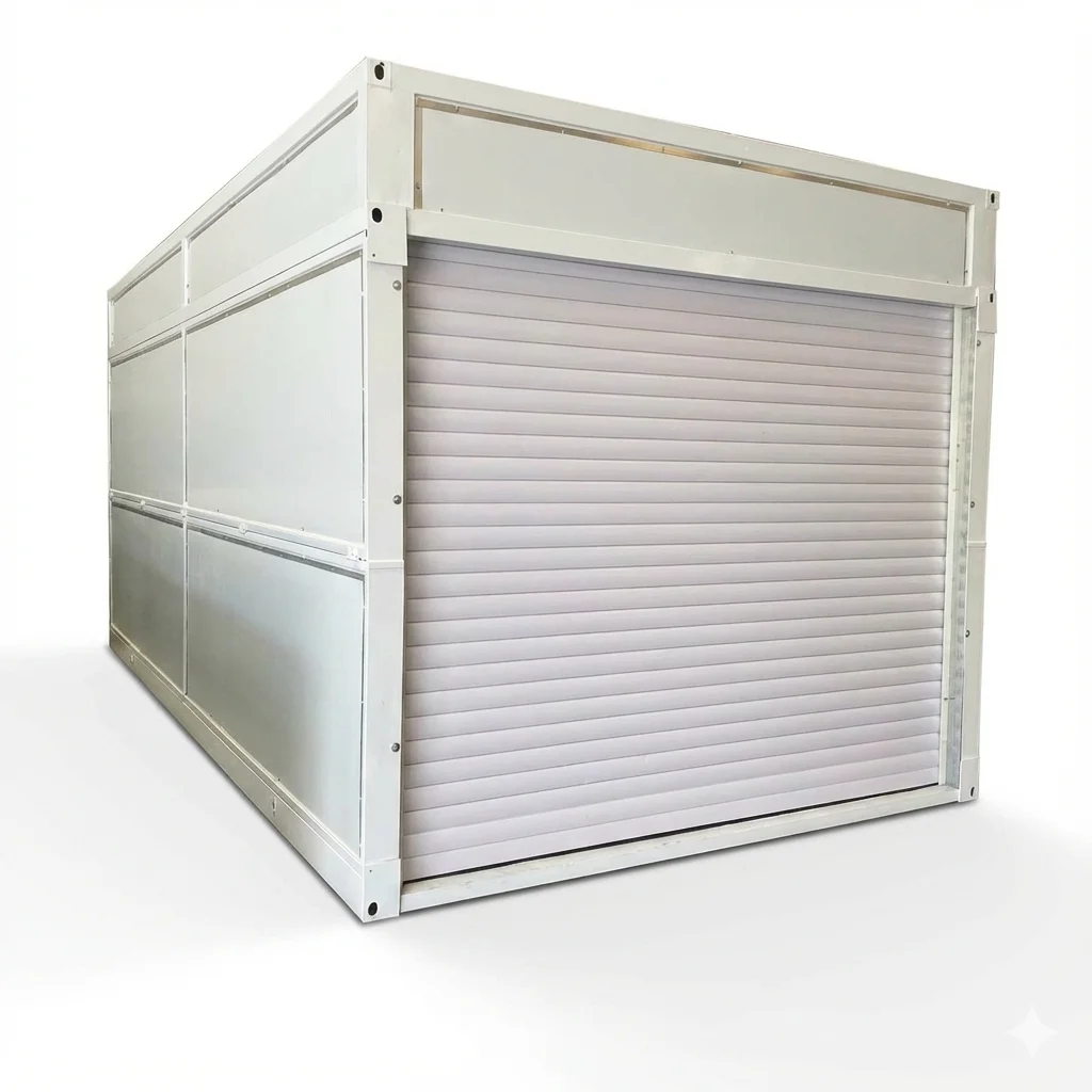 Folding Modular Garage - Heavy-Duty Galvanized Steel Structure