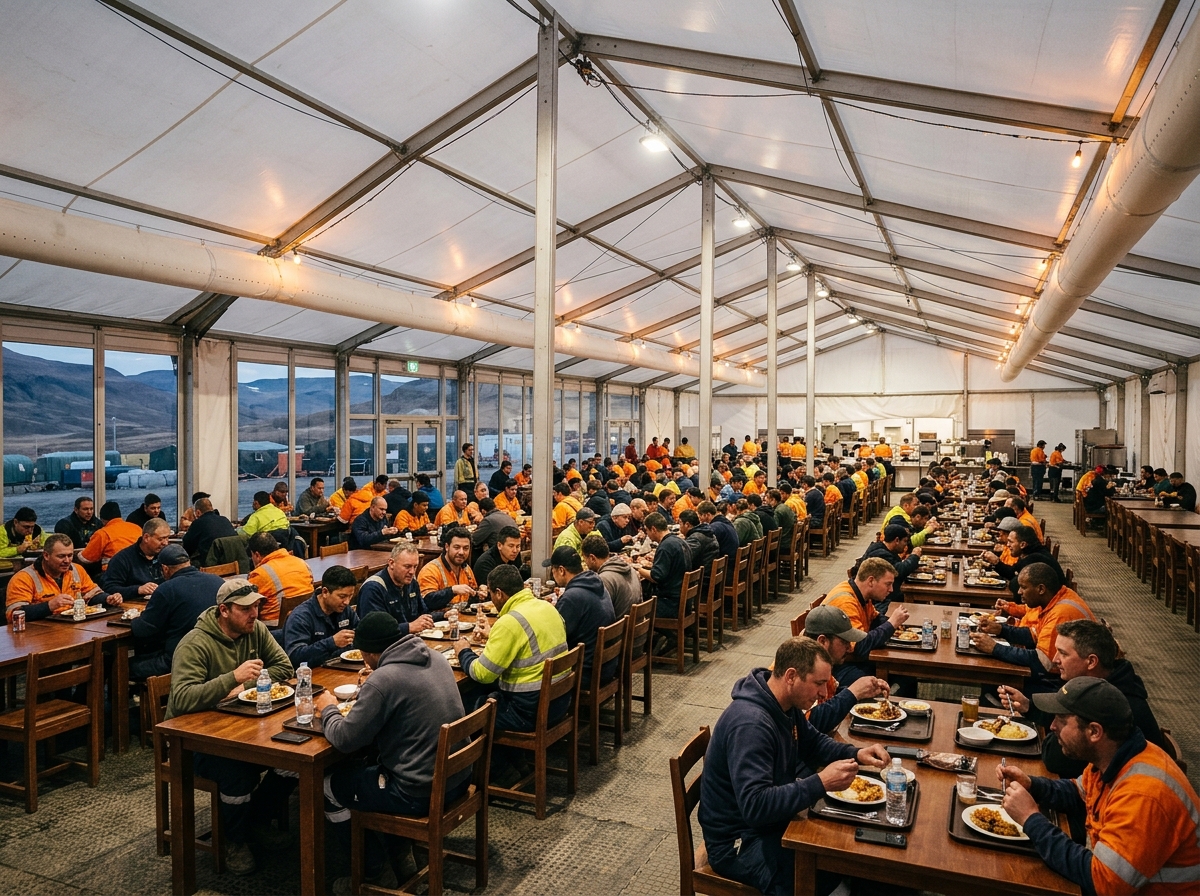 Camp dining hall interior